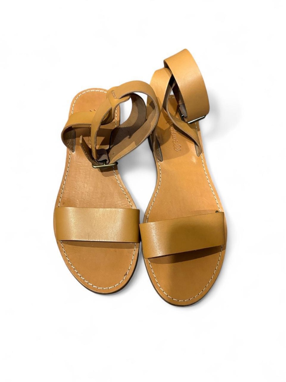 Madewell Women’s Tan Leather Ankle-Strap Sandals
